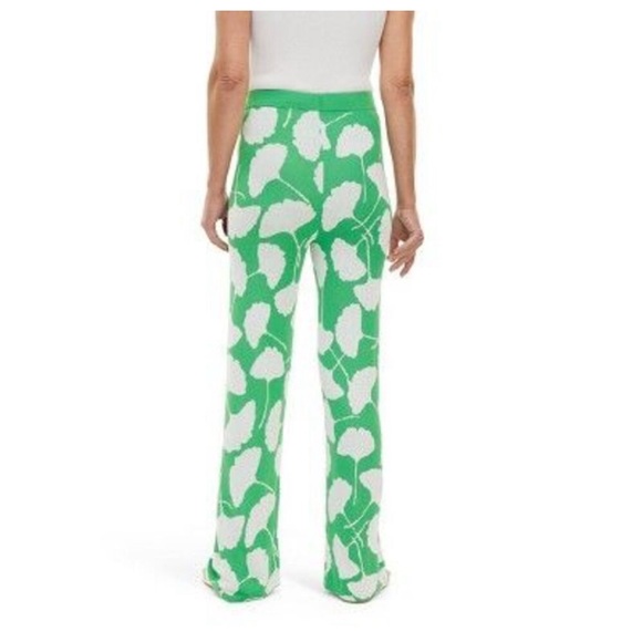 NWT: Diane von Furstenberg x Target Green & White Knit Pant - Picture 5 of 8